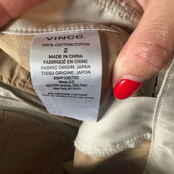 Vince Women's Tan Wide Leg Croppd Trousers - Picture 5 of 5